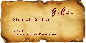 Girardi Csilla névjegykártya
